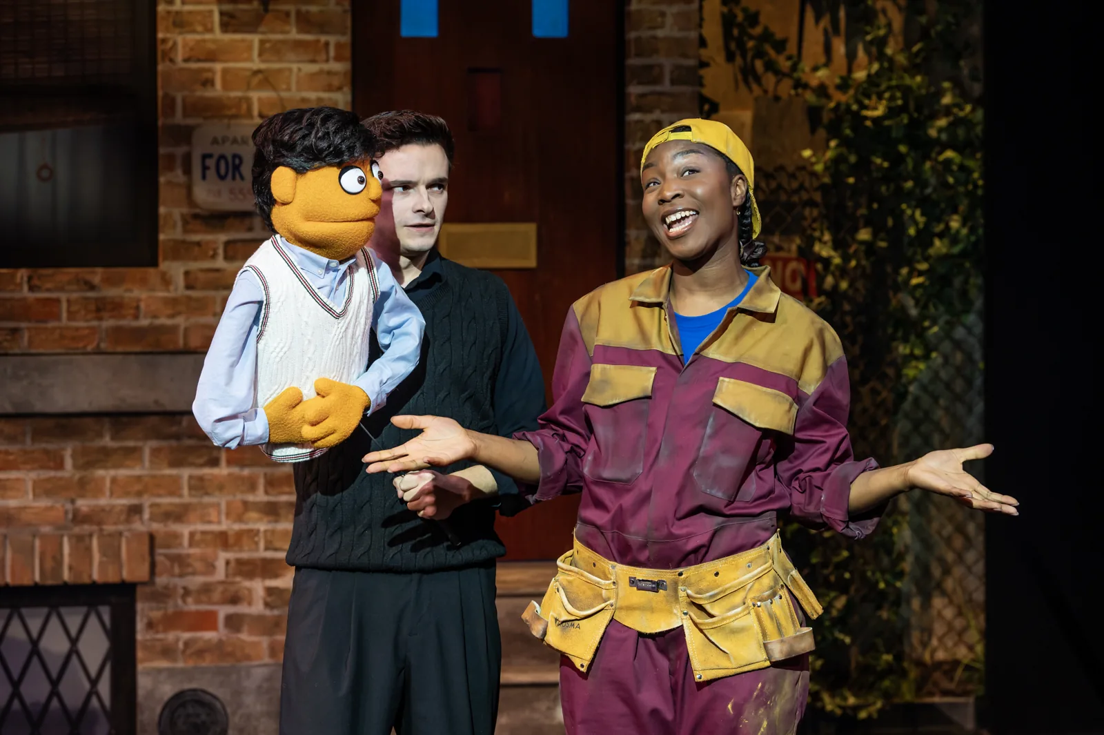 Noah Harrison as Princeton and Dionne Ward-Anderson as Gary Coleman in Avenue Q, Shaftesbury Theatre