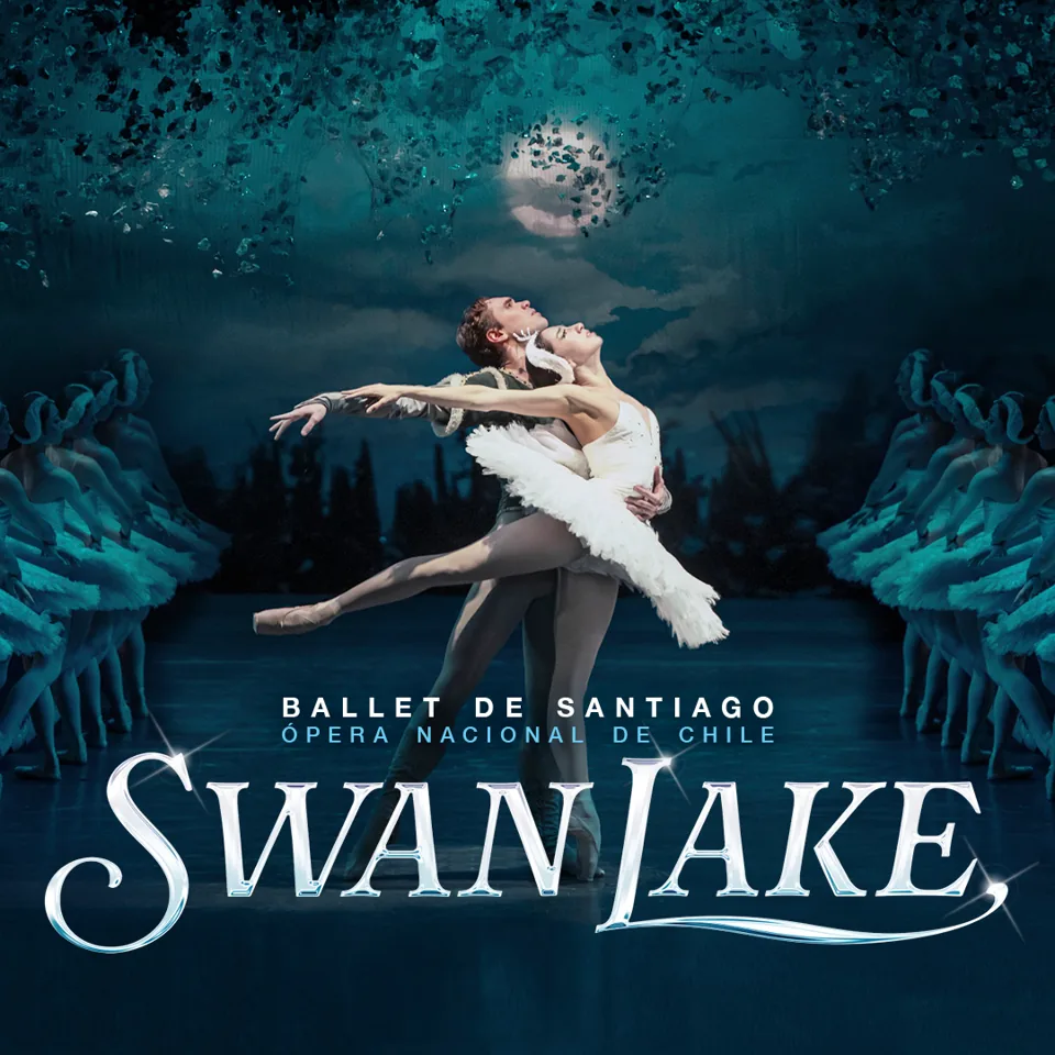 Two ballet dancers perform Swan Lake in Ballet de Santiago Swan Lake at London Coliseum
