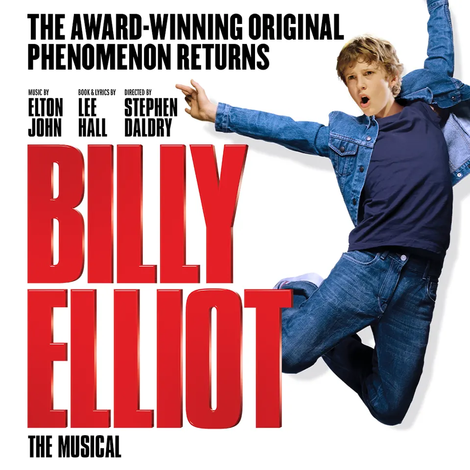 Square Billy Elliot the Musical logo and title poster, Adelphi Theatre