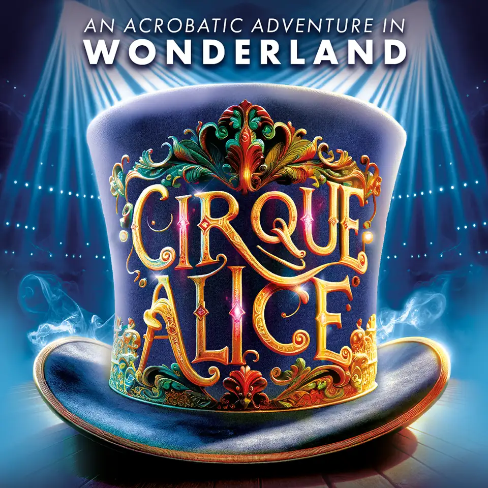 Ornate golden jewelled top hat in Cirque Alice at the Royal Festival Hall - Southbank Centre