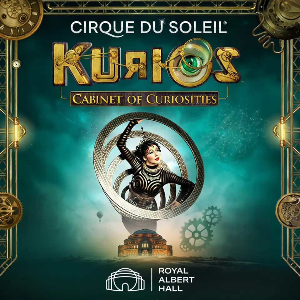 Woman in steampunk costume in Cirque du Soleil - Kurios at the Royal Albert Hall