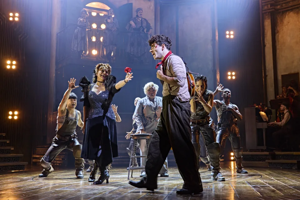 Danielle de Niese, Malinda Parris, Fayth Ifil and Nathan Sykes dance with the company, Hadestown