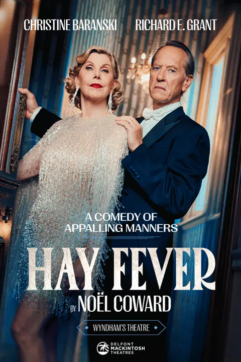 Christine Baranski and Richard E. Grant in Hay Fever at Wyndham's Theatre, London.