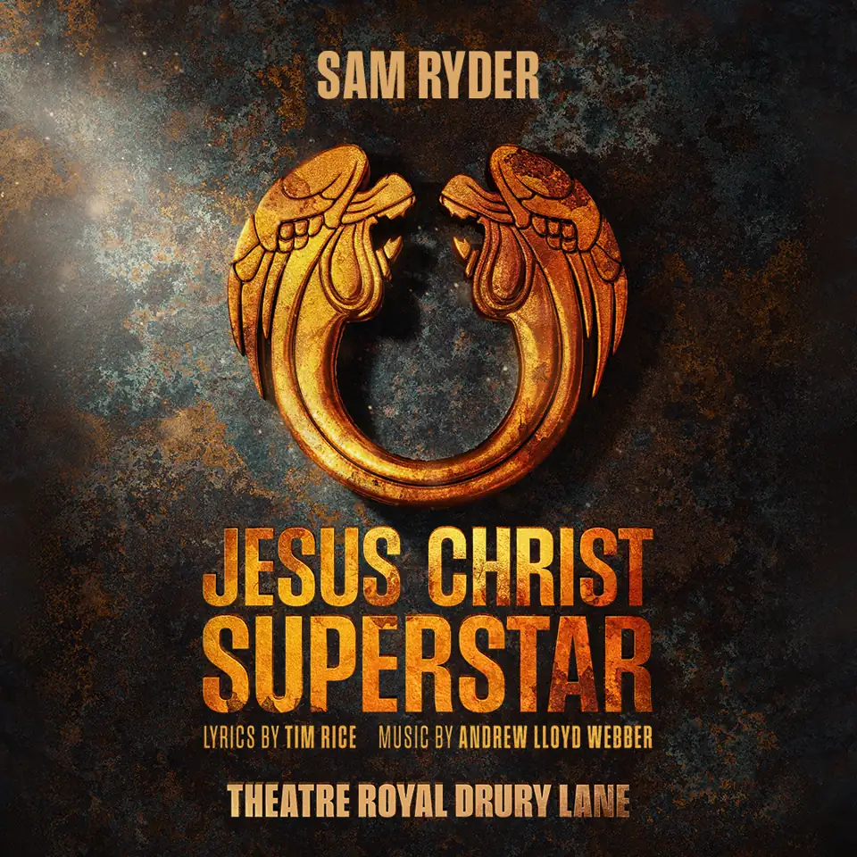 Jesus Christ Superstar square poster: the gold winged logo, Theatre Royal Drury Lane