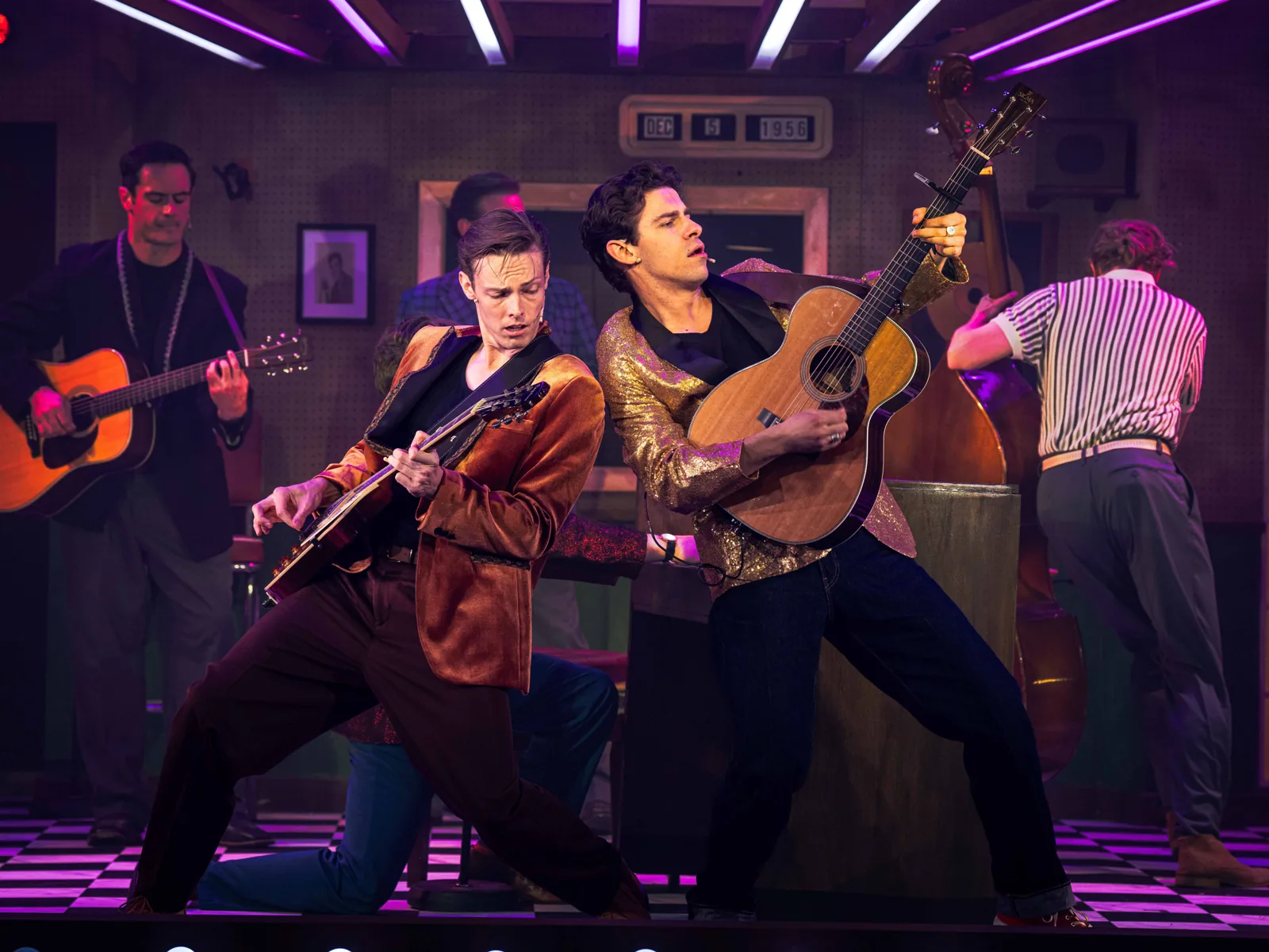 Joey Bradick as Carl Perkins and Connor Payne as Elvis, The Arts at Marble Arch