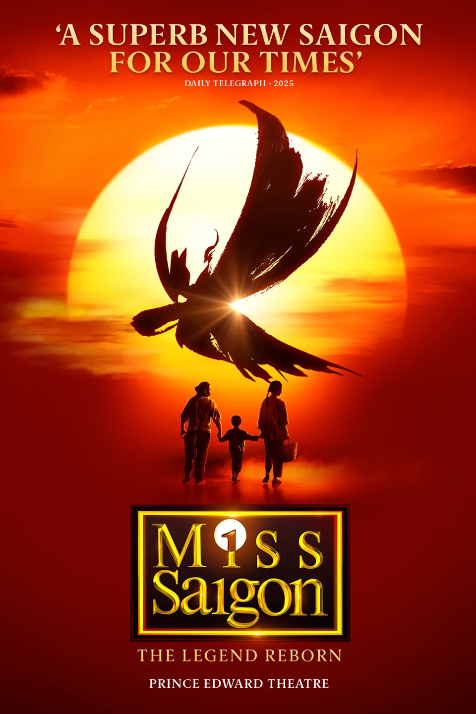 The helicopter Miss Saigon logo poster, Prince Edward Theatre