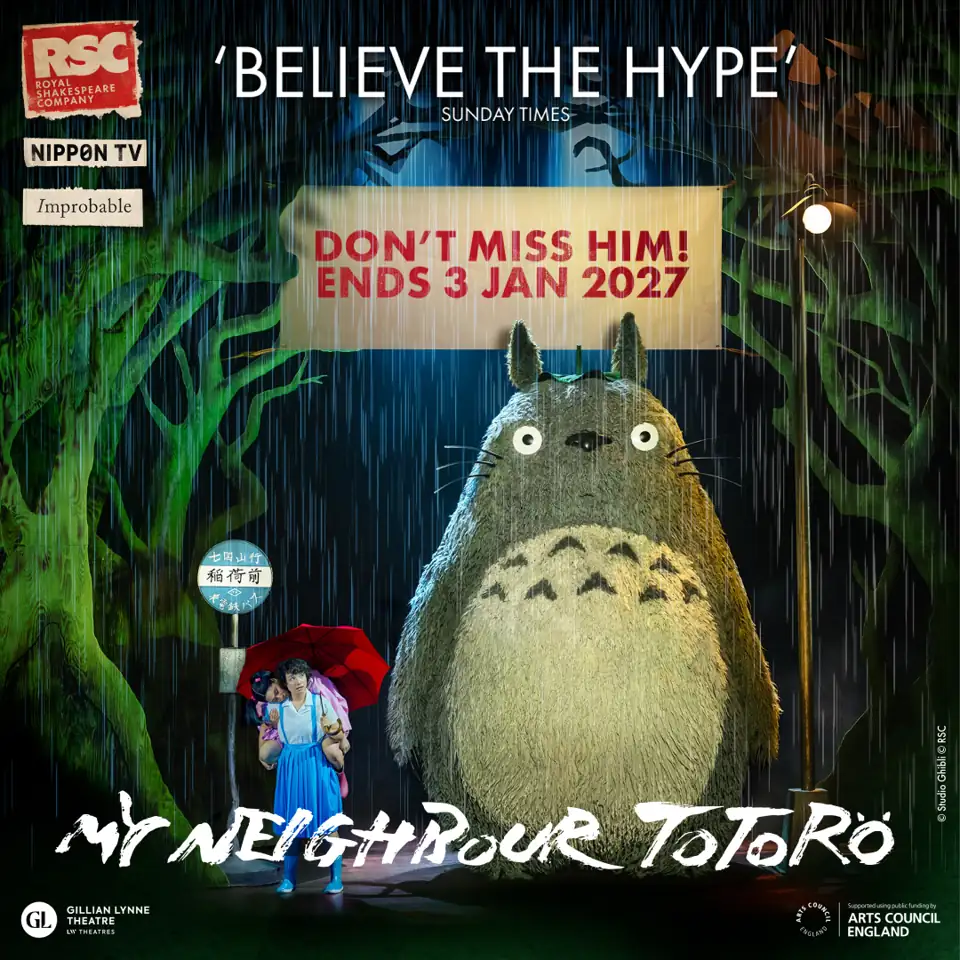 My Neighbour Totoro square poster: Totoro in the rain, Gillian Lynne Theatre