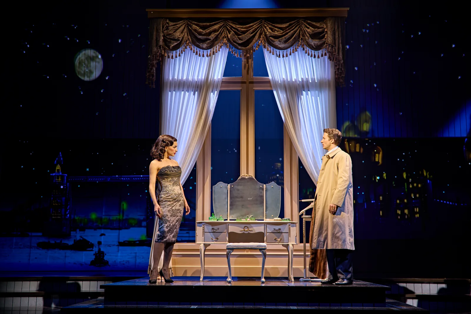 Joel Harper-Jackson and Ana Villafañe as Frank and Ava in Sinatra, Aldwych Theatre