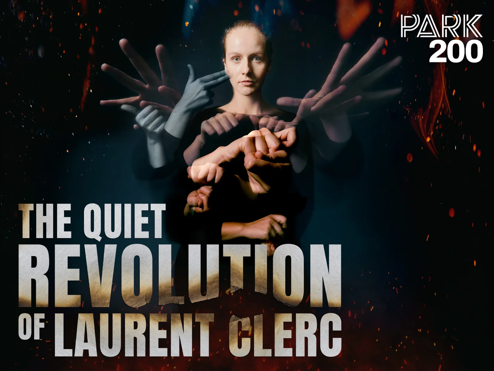 Woman with transparent hands in The Quiet Revolution of Laurent Clerc at the Park Theatre